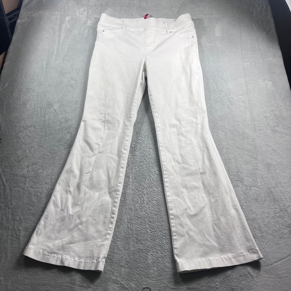 SPANX Denim - Spanx Clean Elevate Flare Jeans White Pull On High Rise 20349R Womens 1X Tall